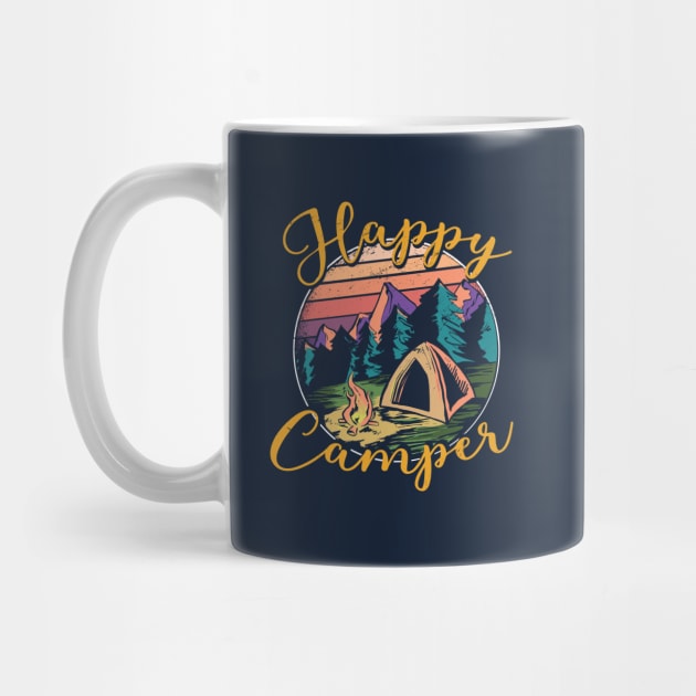 Happy Camper - Camping Lover Design by LR_Collections